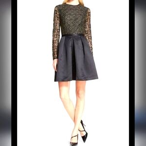 Ted Baker London SEW IN LOVE Freeya Black Floral Lace Dress